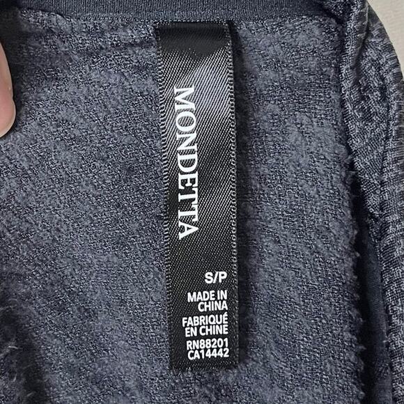Mondetta Women's 1/4 Zip Pullover Sweatshirt S Dark Gray Patterned Athletic Top - Picture 7 of 9